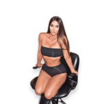 kims wearing skims strapless bandeau bra