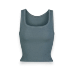 SKIMS blue tank in kyanite shade featuring soft cotton rib fabric for a comfortable, casual look.