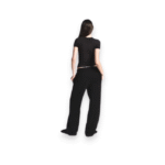 SKIMS onyx fleece pants in a classic relaxed silhouette.