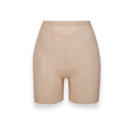 Seamless low-back shapewear shorts designed for open-back dresses