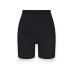 SKIMS sculpting short in onyx designed for mid-thigh coverage with seamless sculpt technology for a smooth silhouette