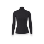SKIMS black turtleneck top with a sleek, comfortable fit designed to suit every body shape and style.