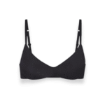 SKIMS wireless push up bra in onyx with plunge design offering comfortable support and a flattering shape.