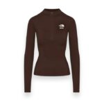 north face x skims refina long sleeve top cocoa