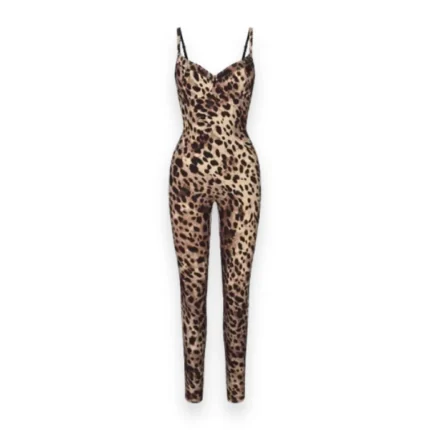 dolce and gabbana x skims body catsuit leopard