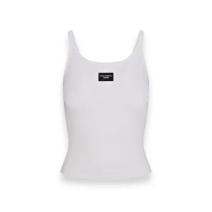 dolce and gabbana x skims cotton rib scoop tank snow