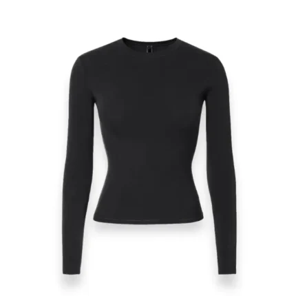 cotton jersey long sleeve t-shirt soot
